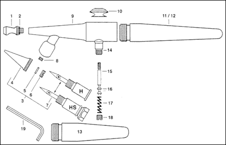 Adjusting Lever Needle, Airbrush Accessories, Airbrush Parts